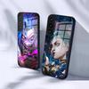 Чехол для телефона Arcane Jinx Vi для Samsung S26 S25 S24 FE S23 S22 S21 Plus S20 Ultra Note20Ultra Черный Стеклянный Чехол