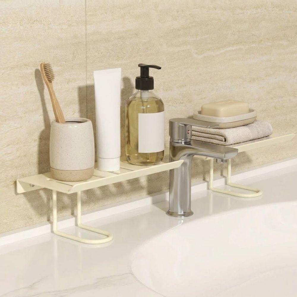 Water Drainage Faucet Storage Shelf Rustproof Cosmetic Storage Box Kitchen Sink Shelf Shower