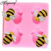 3D пчелы, силиконовые формы, животные, кекс, печенье, помадка, инструменты для украшения торта «сделай сам», полимерная глина, конфеты, шоколад, форма для мастики