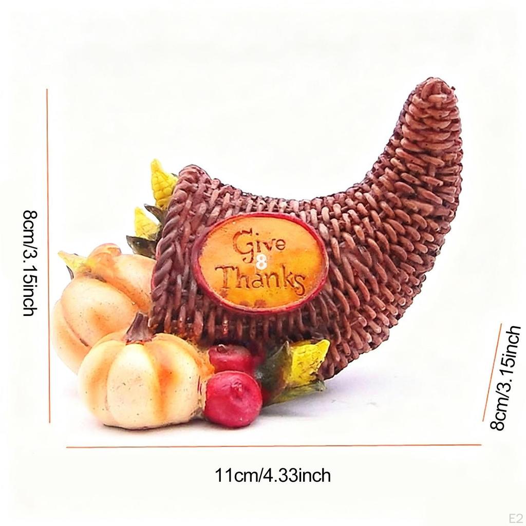 Ornament Harvest Festival Resin Pumpkin Decor Decoration Figurine for Ceremory Desktop Living