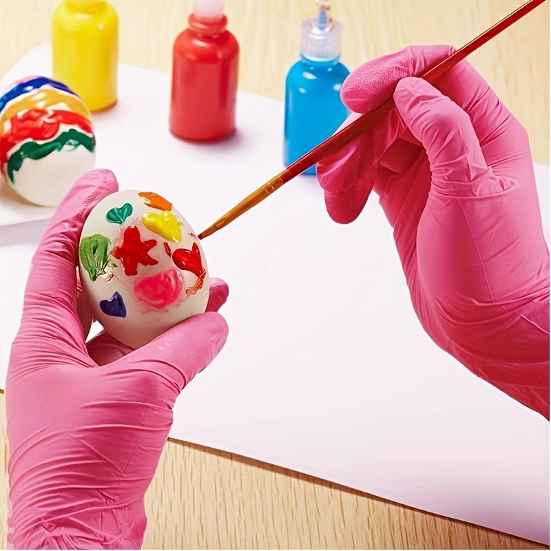 XS/S/M/L Розовые нитриловые перчатки Одноразовые хозяйственные перчатки Эластичные Латексные Водонепроницаемые Прочные Многофункциональный инструмент для уборки