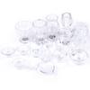 17Pcs/Set 1:12 Dollhouse Miniature Transparent Tableware Diy Pretend Play Toys