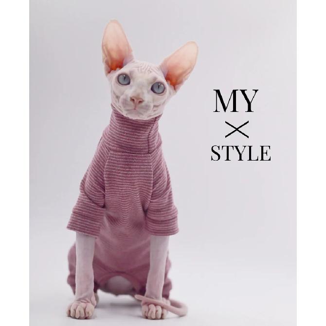 Hairless Cat Clothes Warm and Soft Four-Legged Hoodie for Sphynx Cats for Autumn and Winter for Devon Rex, Cornish