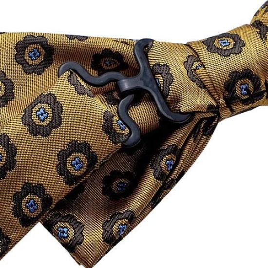 [Bowties.jp] Галстук-бабочка с цветочным узором горчично-желтого цвета (Легко носить) bd464