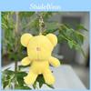 Animal Cute Plush Bear Keychain Toy With Soft Fabric And Colorful Beads For Gifts