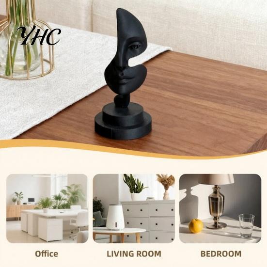 Abstract Human Face Design Art Sculpture, 3D Printed Minimalist Table Ornament, Modern Sculpture Statue for Living Room, Office, Shelf, Coffee