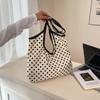 Polka Dot Canvas Autumn New Simple and Versatile Fashion Big Bag Lazy Literary Shoulder Handbag