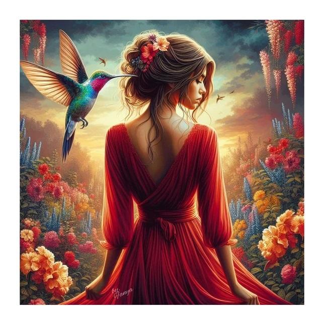 DIY 5D алмазная живопись Фэнтези цветок женщина полный круглый квадратный алмаз вышивка мозаика наборы крестиков для домашнего декора подарок