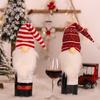 Christmas Champagne Wine Bottle Cover Dress Up Holiday Party Wine Bottle Decor Home Table Ornments Xmas New Year Gift
