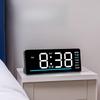 Digital Alarm Clock 6676, Minimalist Multifunctional LED Electronic Clock, Silent Bedside Desk Clock for Kids Bedroom
