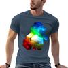 Rainbow Galaxy Bear Tshirt Everyday Wear Basic Short Sleeve Top