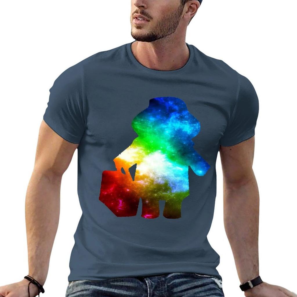 Rainbow Galaxy Bear Tshirt Everyday Wear Basic Short Sleeve Top