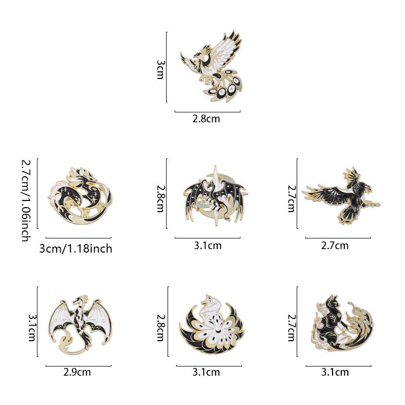 Dragon Eagle Enamel Pins Pterosauria Brooches Lapen Pin Badge Backpack Decor