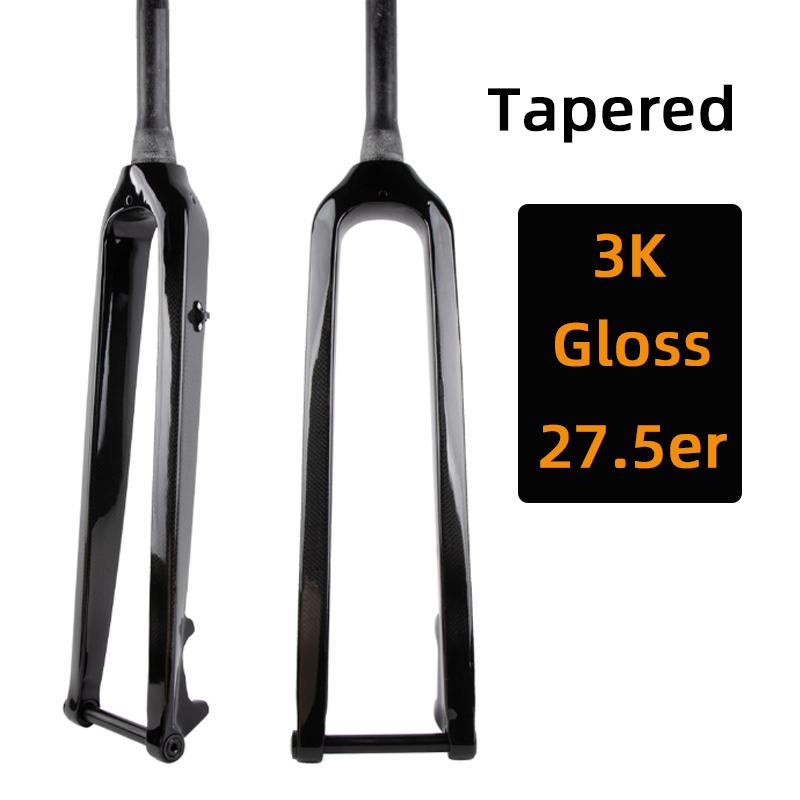 Glossy / Matte 3K Carbon Fiber Bike Fork Tapered Cycling Fork Mountain Bike Fork Bicycle MTB Parts Disc Brake