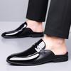 Pearlite Layer Leather Men Half Loafers Shoes Mens Party Shoes Casual Designer Shoes Loafers Luxury Slippers New Summer