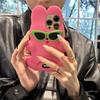 Ins Korean Cute Funny Sunglasses Rabbit Silicone Case For Iphone 14 13 12 Pro Max 11 Lovely Pink Bunny Shockproof Soft Cover