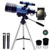 Zmart Astronomical Telescope F30070 Monocular 150x Zoom HD Night Vision Moon Star AZM70300 Stargazing Telescope Mount Objective Lens Eyepiece