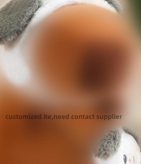 Дропшиппинг Плюшевая игрушка-капибара, ворующая шапку, Набитая трюковая капибара, Щенок с черной маской, Плюшевые игрушки для детей, Подарок на день рождения для мальчика
