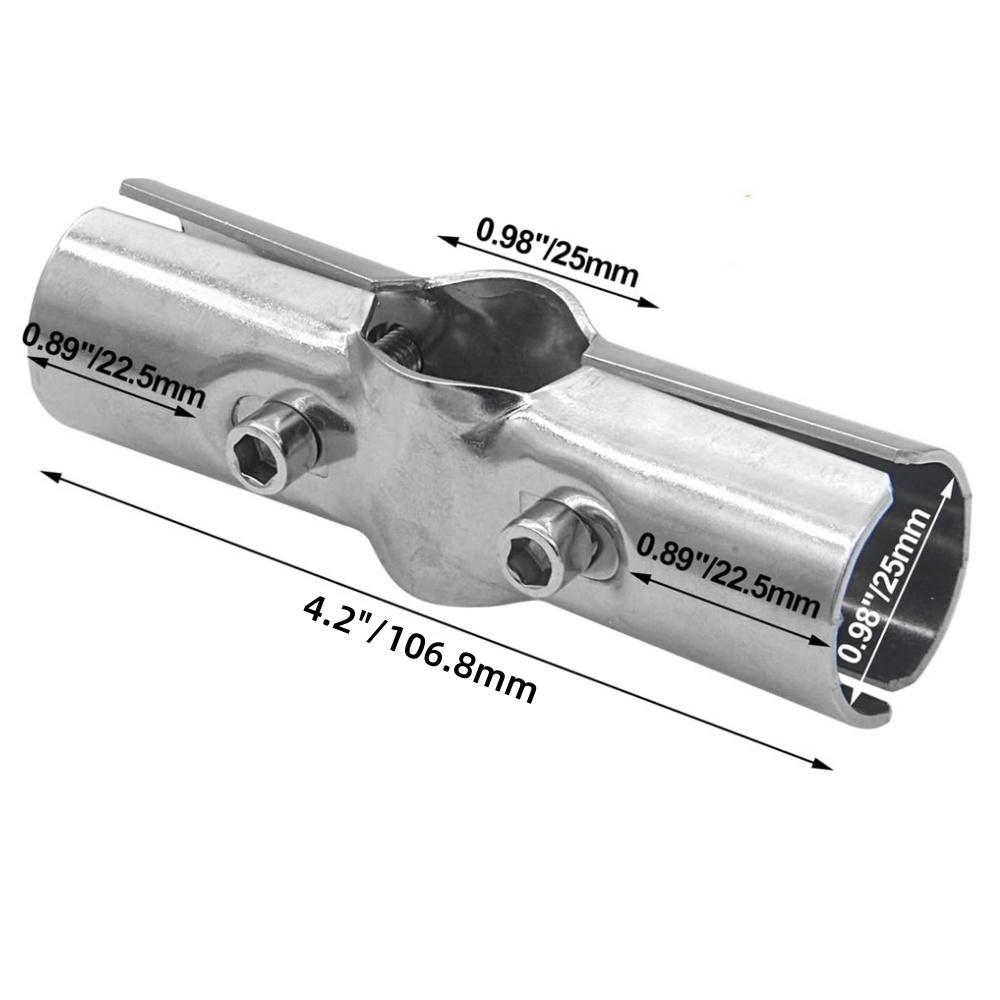 6 комплектов Т-образных зажимов, нержавеющая сталь, серебристый, трубные зажимы, внешний диаметр 1", 25 мм