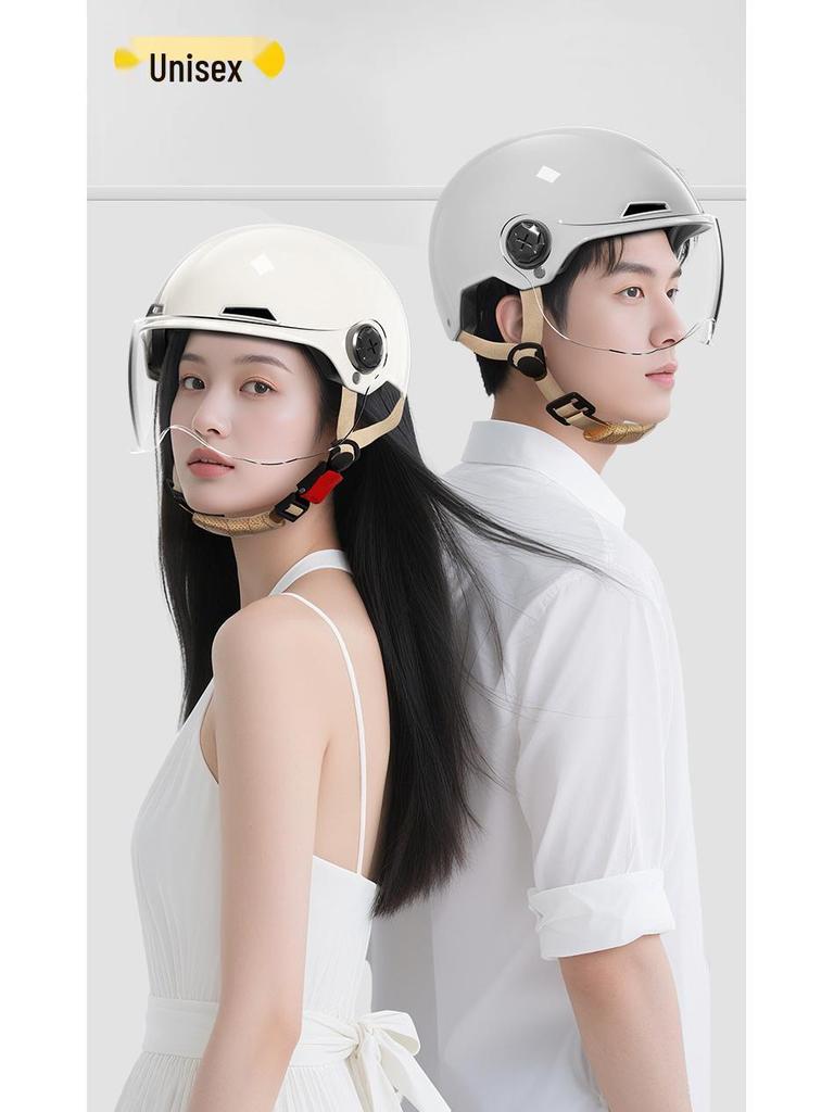3C Certified Unisex Electric Vehicle Double Visor Motorcycle Helmet, Winter-Ready for Adults