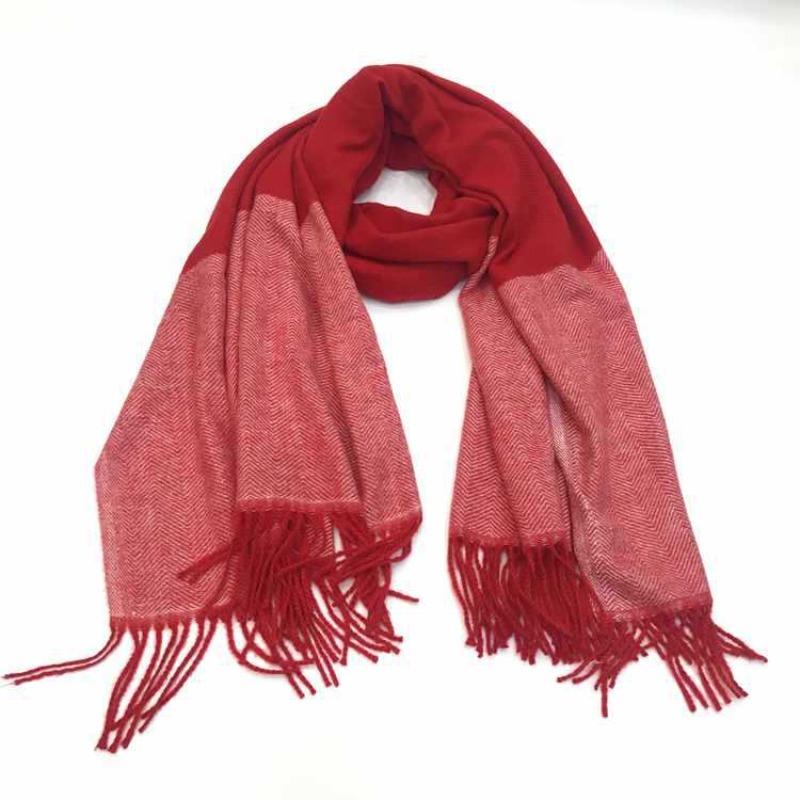 Осень и зима новый узор в елочку сращивание имитация кашемира шарф женский двухцветный утолщенный шарф шаль фабрика