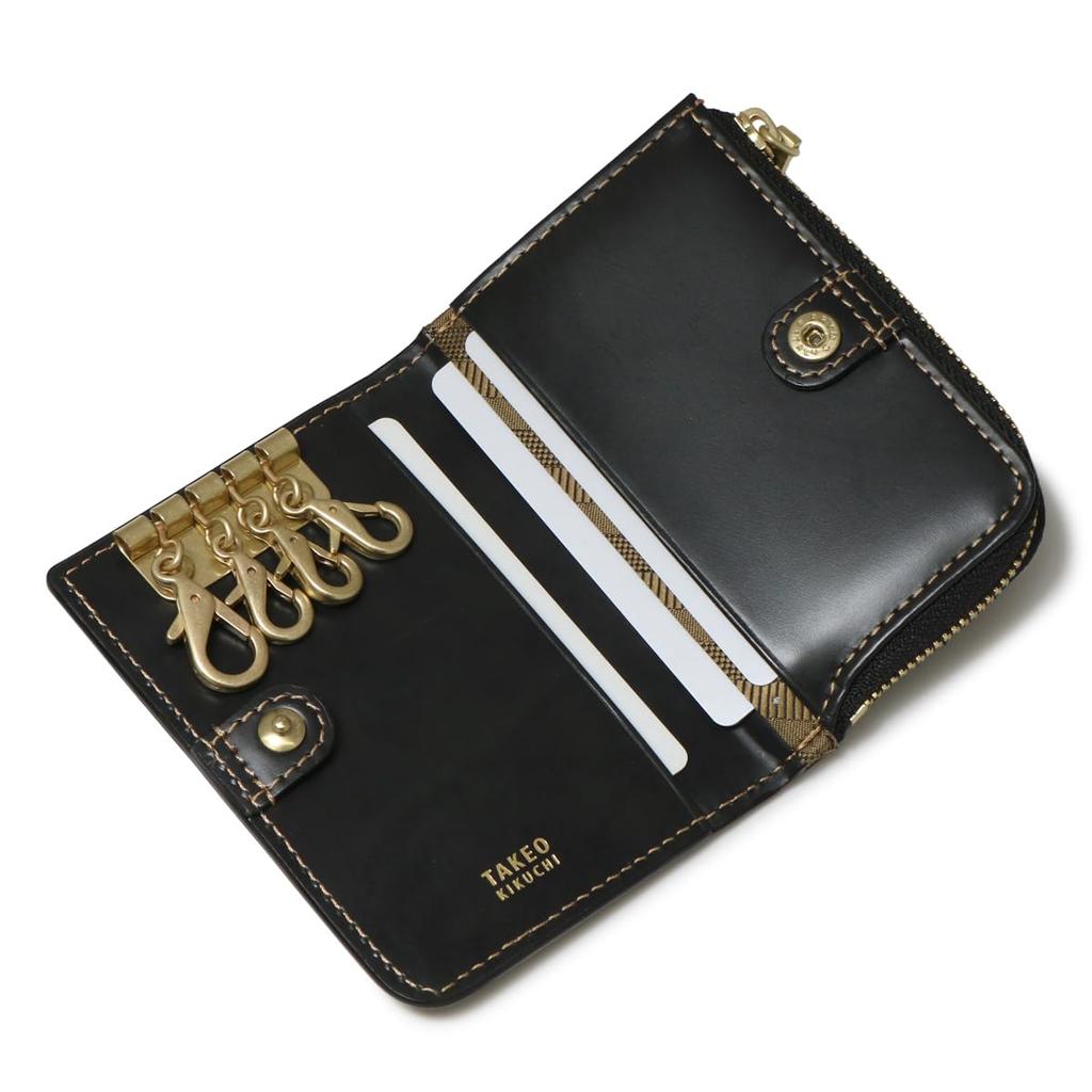 Ключница Натуральная кожа 728613 Макс Кошелек для монет Чехол для монет Чехол для проездного Проездной для пригородных поездок Воловья кожа Темно-синий [Takeokikuchi] Мужская [07]