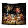 Supply Nordic Christmas Snow Town Fireworks Scenery Christmas Tree Tapestry Wall Mural