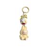 Flocked Labu Labubu Mini Keychain: Cute Grain Stroller Bag & Phone Pendant Ornament