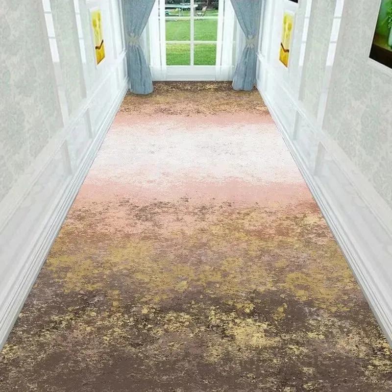 Simple Long Corridor Carpet Hotel Hallway Aisle Rug Home Office Stair Carpet Bedroom Kitchen Floor Mat Decorative Entrance