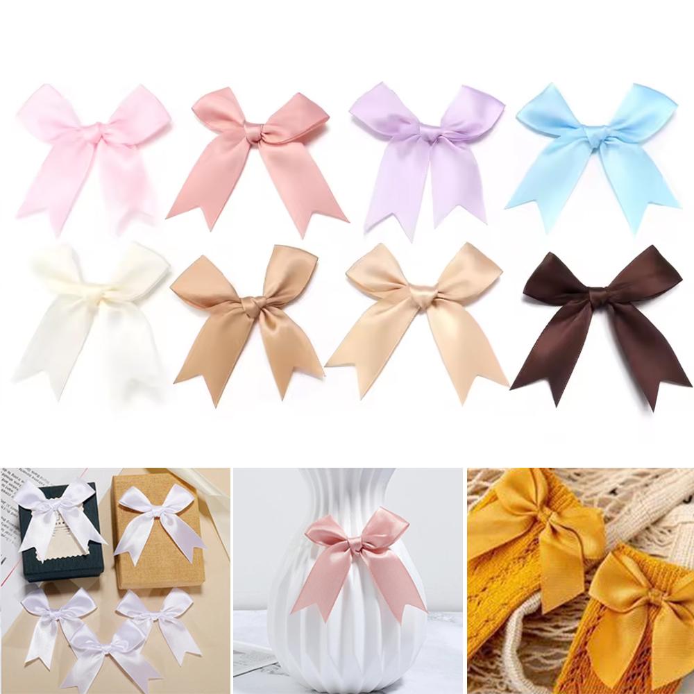 20/50pcs Ribbon Bow Craft Bow Pink White Blue Floral Gift Tie DIY Christmas Party Decoration Strikjes Decoratie Moños Navideños