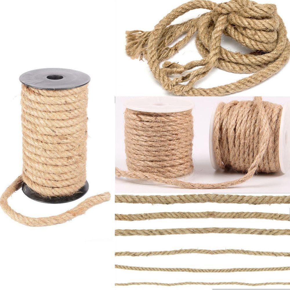 Bag Gardening Burlap Wedding Twine Thick Ribbon Party Decor DIY for Craft Cord String Jute Rope