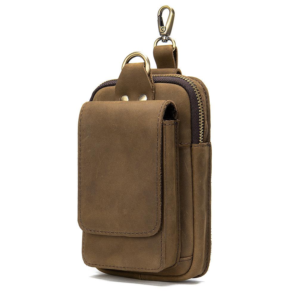 MVA Мужские поясные сумки нагрудные, винтажные, из натуральной кожи, мужская поясная сумка, маленькая набедренная сумка, мужской водонепроницаемый кошелек для телефона, бренд Fanny Man, 7440