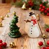 Мини Рождественская елка Фигурка Мультяшный снеговик Полимерная статуэтка Праздничная вечеринка Домашний офис Настольное украшение Орнамент Праздничный подарок