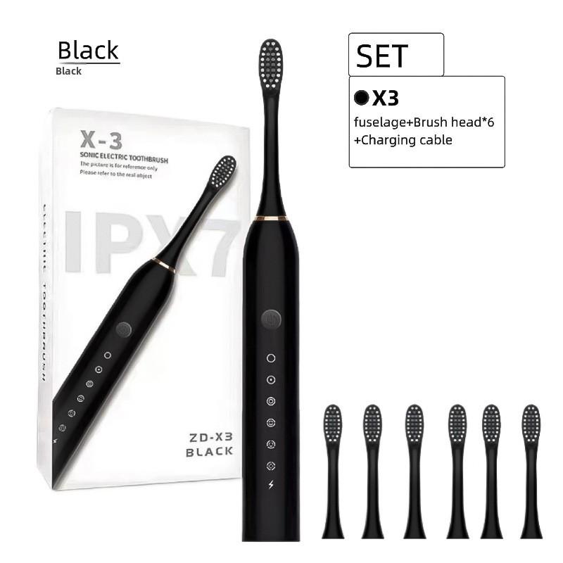 Электрическая зубная щетка, Перезаряжаемая модель, Универсальная щетка с мягкой щетиной для взрослых и детей, Портативный дорожный набор для домашнего использования, Зубная щетка.