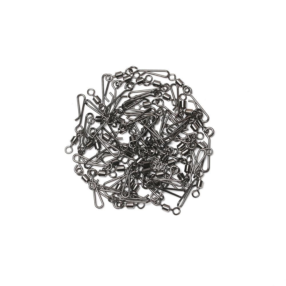 Size 2# To 10# Heavy Duty Ball Rolling Swivel Bearing Barrel Fishing Snap Connector with Pin
