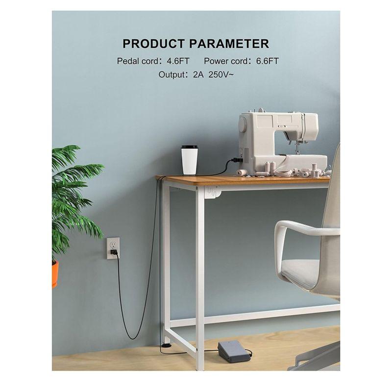 M-Modern-Replacement Brother Sewing Machine Foot Pedal And Power Cord For Brother Jx2517 Lx3817 Ls2125 Xm2701 1034D US Plug