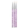 3Pcs Nail Art Liner Brushes Non-deformation Non-corroding Nail Supplies UV Gel Painting Acrylic Liner Brushes for Salon