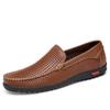 Мужская повседневная обувь из натуральной кожи, итальянская обувь, мокасины, мужские туфли на плоской подошве, дышащие, ажурные, мужские мокасины ручной работы, мягкие