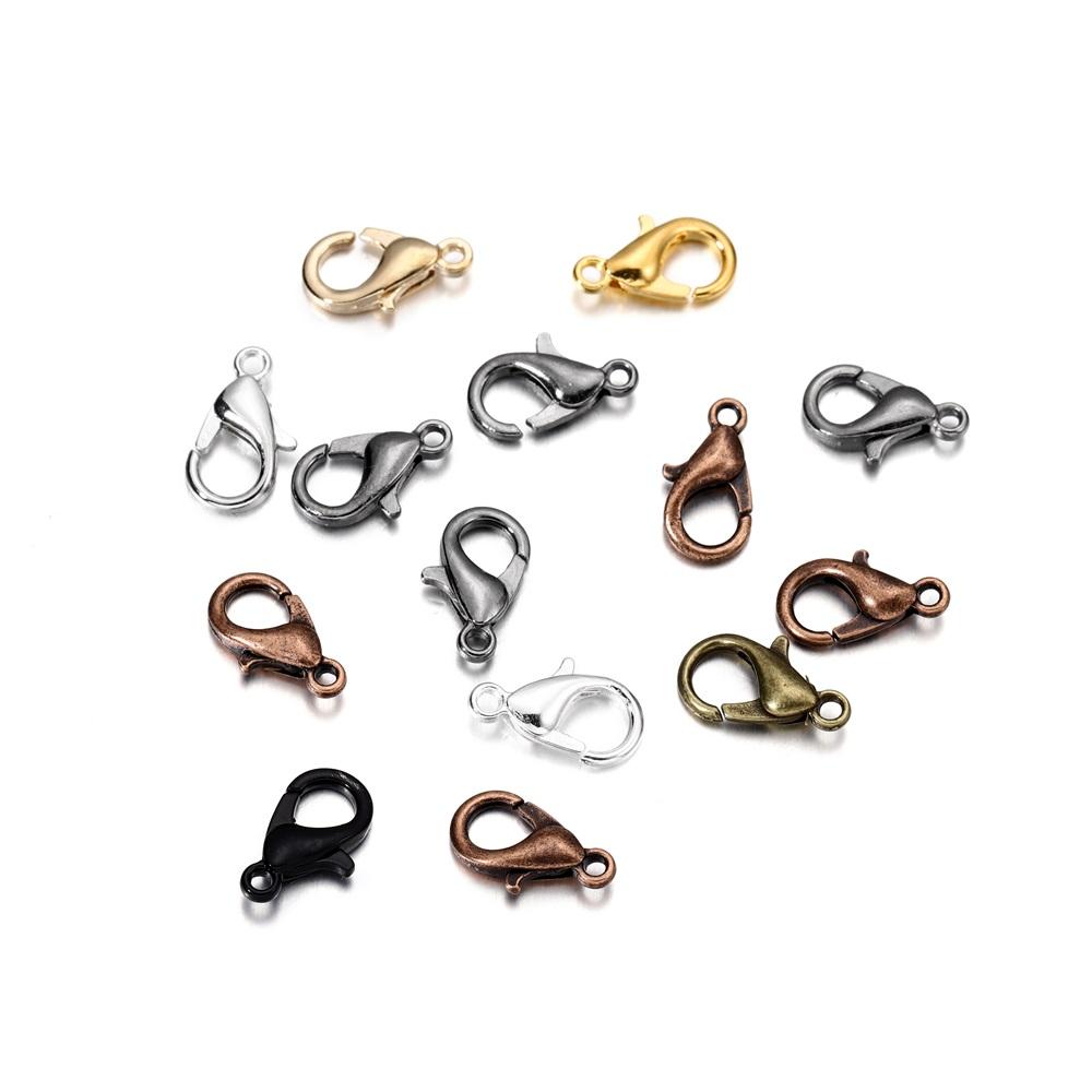 50pcs/lot Jewelry Findings Alloy Lobster Clasp Hooks For Jewelry Making Necklace Bracelet Chain DIY Supplies Accessories