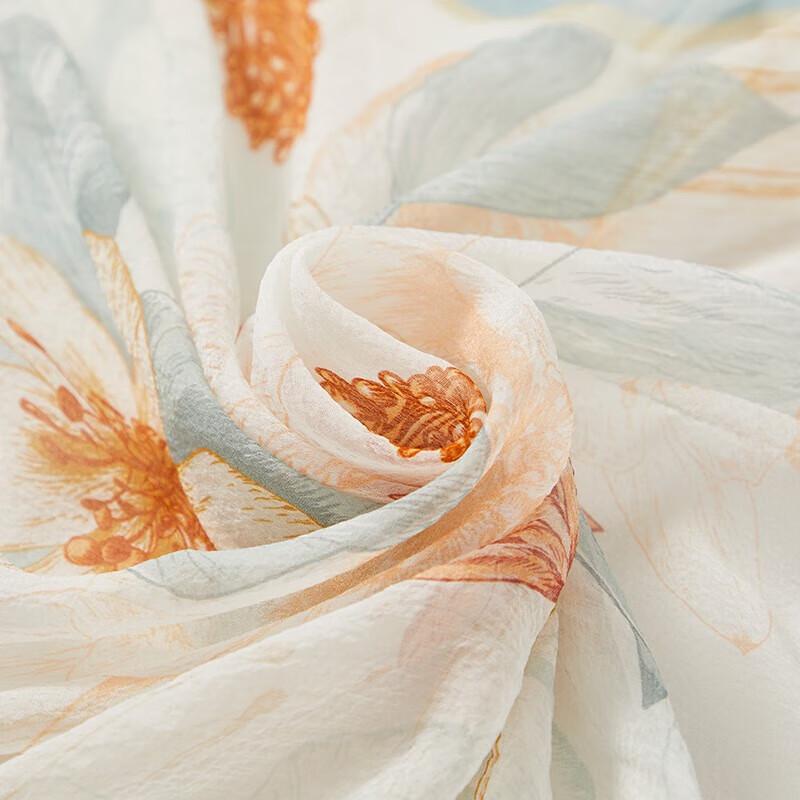 Hengyuanxiang Pearl Chiffon Silk Square Scarf