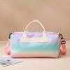 Женская сумка для багажа, сумка для хранения сухой и влажной обуви, градиентный цвет, дорожная сумка через плечо большой емкости
