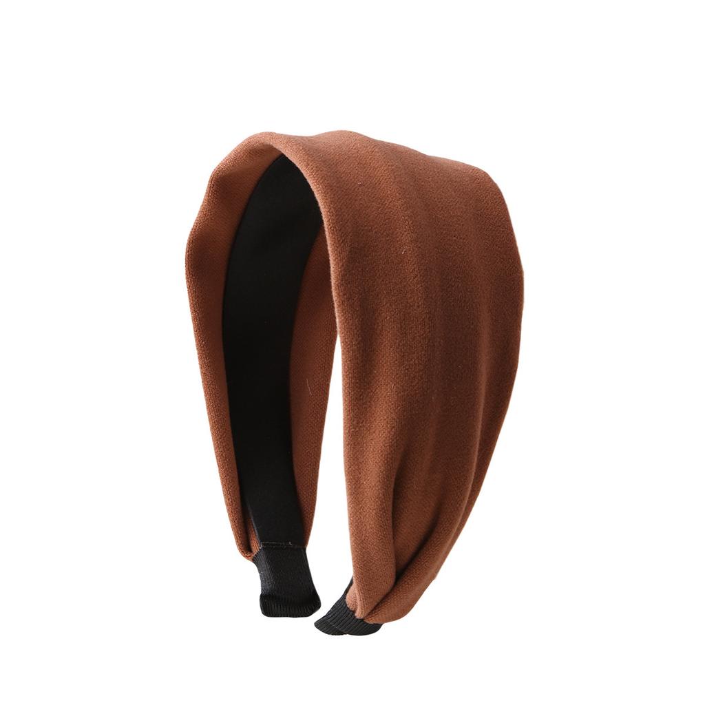 Wide-brimmed Headband for Women, High-grade Pure Color, Versatile Headband, High Skull Headband, Face Wash and Makeup Pressing Hairpin Headdress