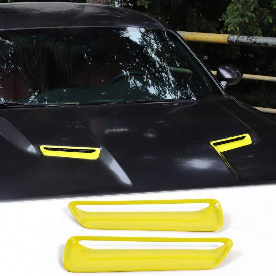 JeCar Carbon Fiber Hood Scoop Vent Inserts Trim for 2015-2024 Dodge Challenger Exterior Accessories