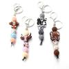 1PC New Cartoon Bag Pendant Diy Small Accessories Cute Small Gifts Silicone Wooden Beads Keychain