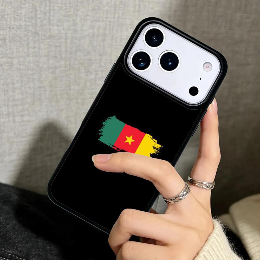 Чехол-бампер для iPhone 17 Air 16 Pro Max 15 Plus 11 13 Mini 14 12 Задняя крышка телефона Флаг Камеруна