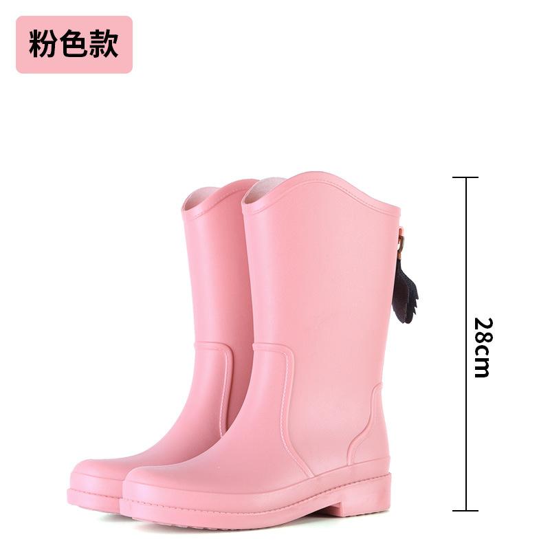 Women's Tall Rain Boots Kitchen Waterproof Non-slip Rain Boots Women Fashion Outdoor Work Boots Novo Em Botas Femininas 2024