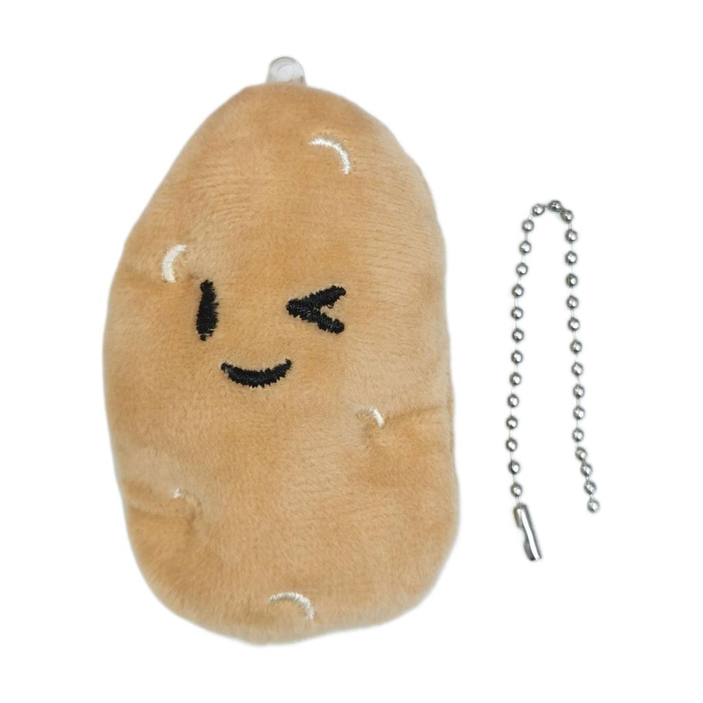 Soft Fabric Potato Doll Key Chain Brooch Pendant Plush Keychain Creative Bag Charm Decorations for Women and Girls
