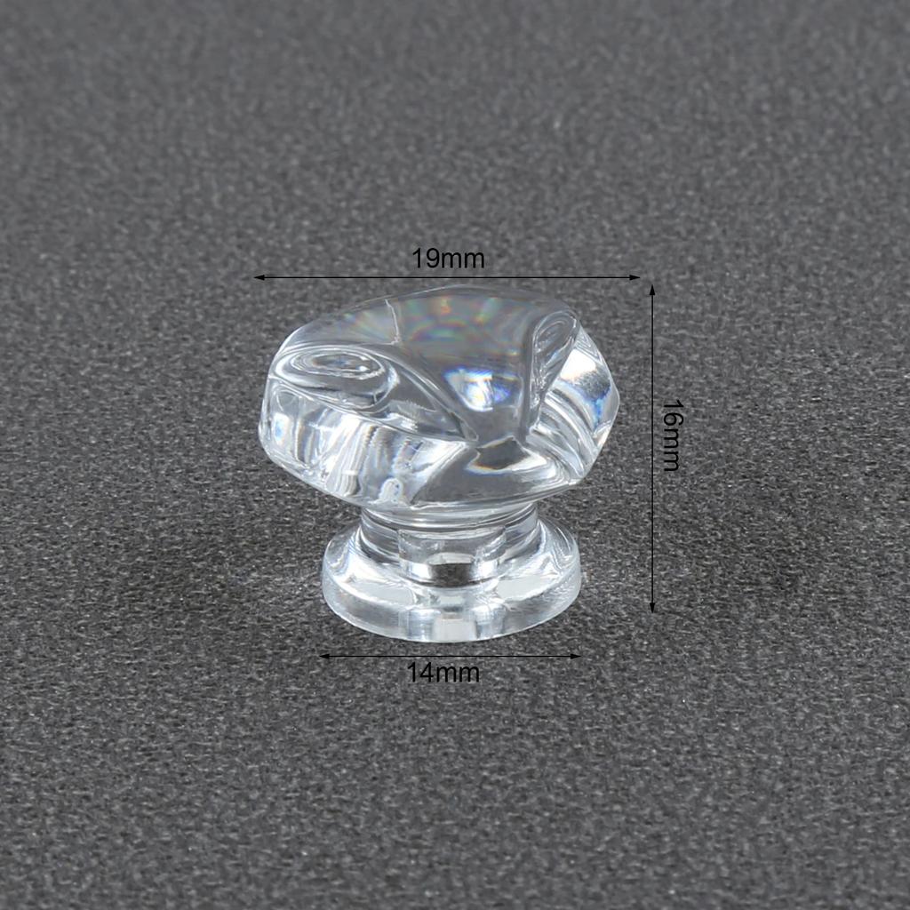 10sets Clear Acrylic Handle Knob + Transparent Screw Crystal Plastic Pull Triangular/Diamond/Spherical Decor Chest Dresser Box