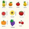 Набор из 5 красочных магнитов на холодильник в форме фруктов, пластиковые магниты с фруктами для белой доски, домашний декор - питание не требуется