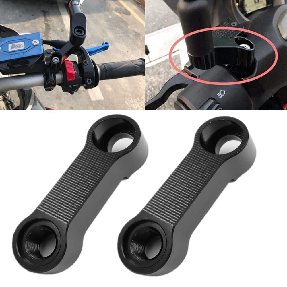 ELIFEPARTS Mirror Holder Offset Holder for Rearview Mirror, Aluminum, 0.3 inches (8 mm), Positive Screw, Offset 1.6 inches (40 mm)